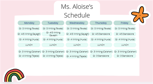 Schedule